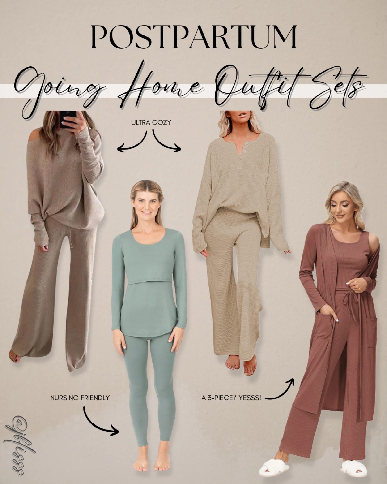 Who said only our newborn babes get to have going home outfits? These sets are so comfy, nursing friendly and will support your healing body 


Postpartum outfits, going home outfit, loungewear set, comfy pajama set, matching pajama, nursing friendly, hospital bag, mama outfits, maternity outfits 

#LTKunder100 #LTKbaby #LTKbump