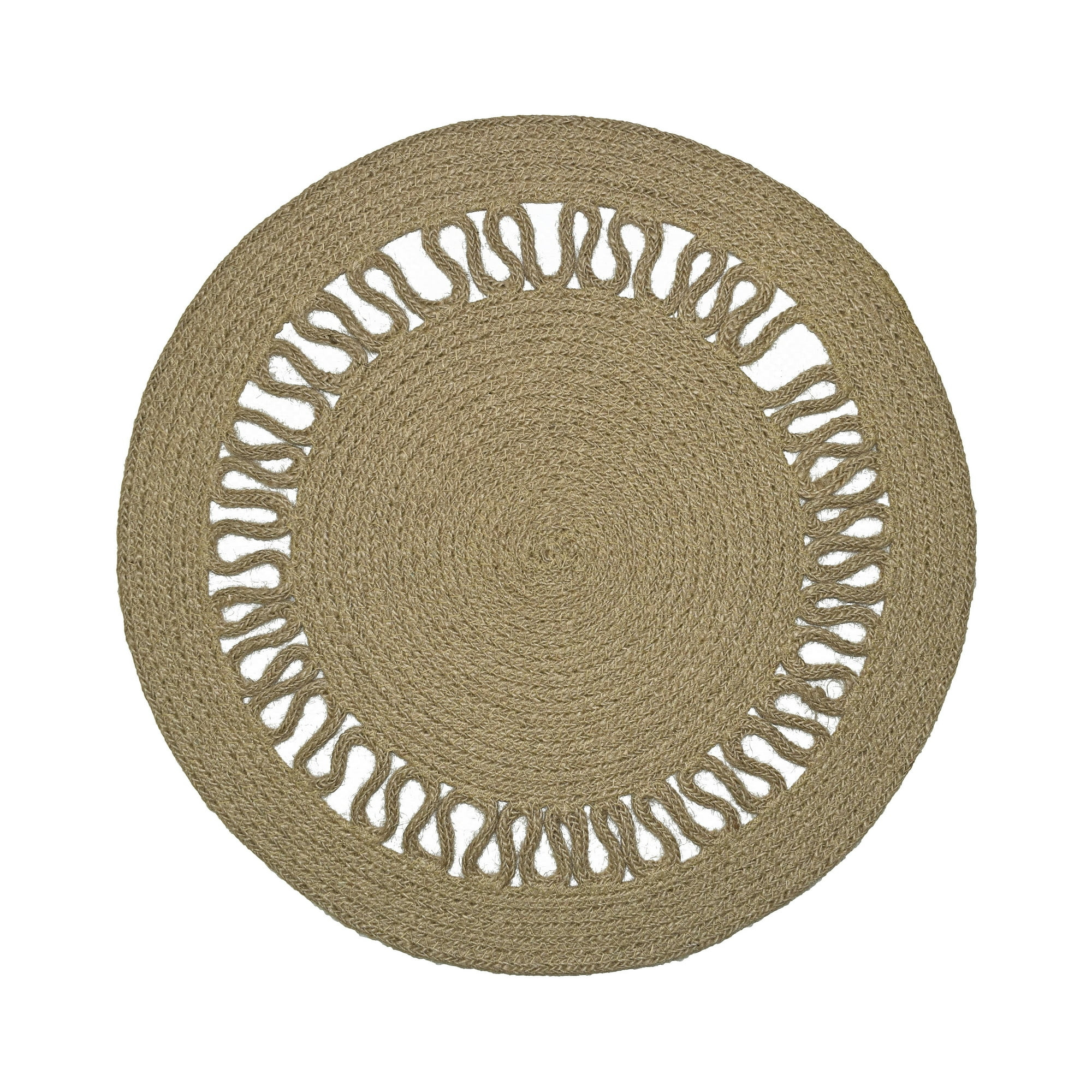 Better Homes & Gardens 15" Round Natural Jute Placemat | Walmart (US)