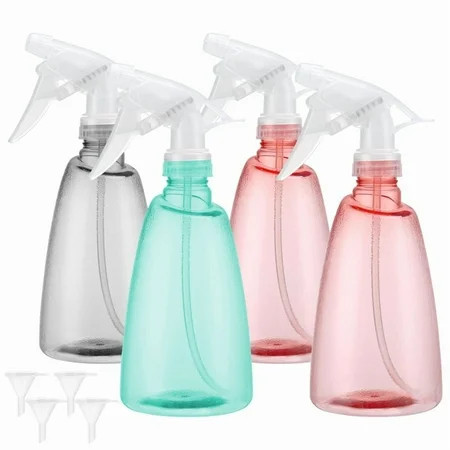 Armscye Spray Bottles 4 Pack, 16 Oz, Mist & Stream, Plastic Water Spray Bottle for Hair, Plants, Cleaning Solutions, BBQ, Cat Dog Spray Correction Behavior, Empty Water Squirt Bottles | Walmart (US)
