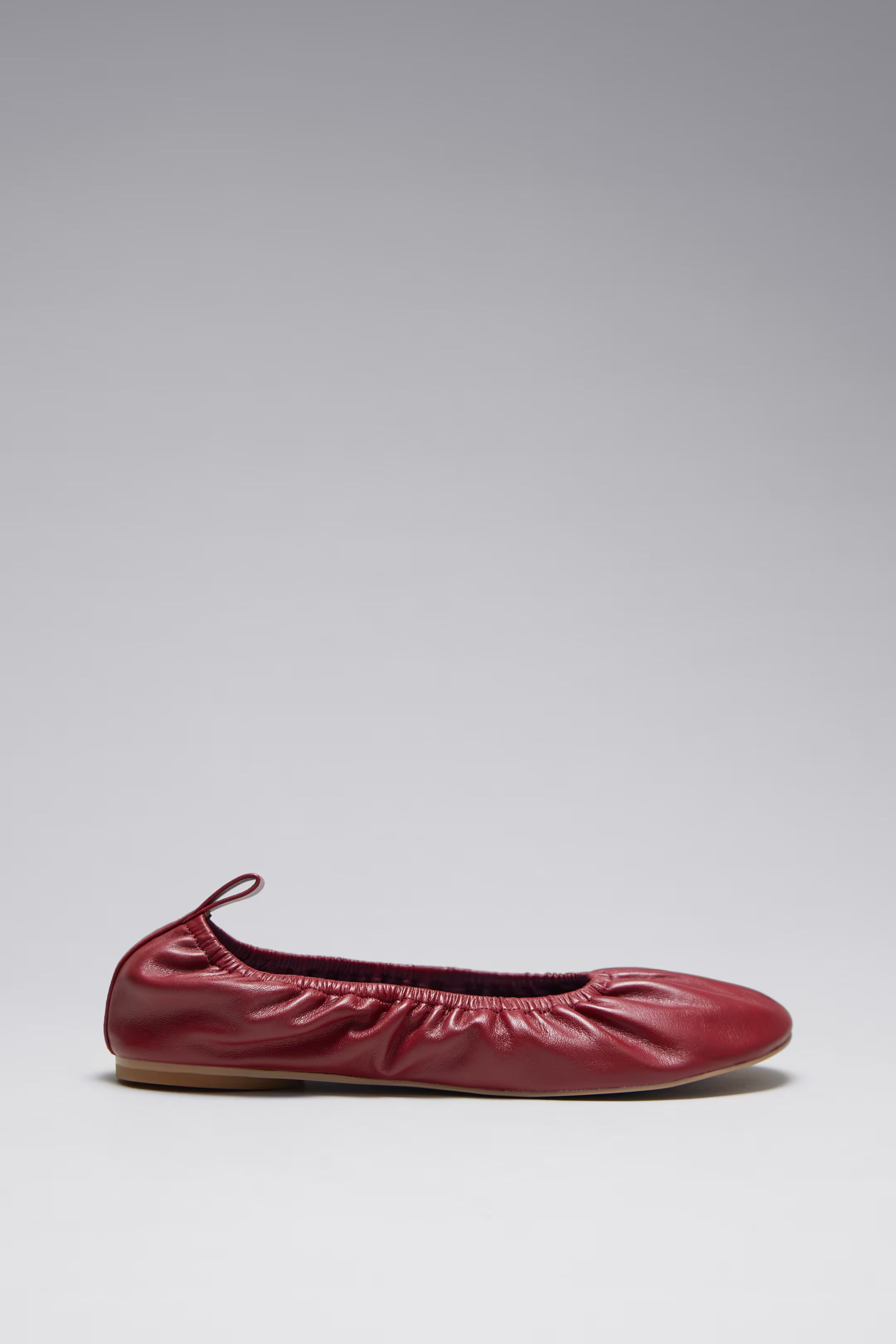 Ruched Leather Ballet Flats | H&M (UK, MY, IN, SG, PH, TW, HK)