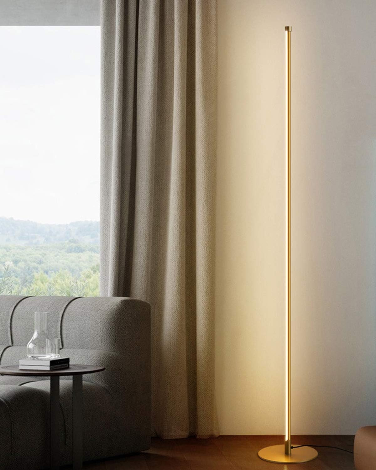 TACAHE Minimalist Corner Floor Lamp - 2700K-6500K Dimmable LED - Modern Standing Lamp with Remote... | Amazon (US)