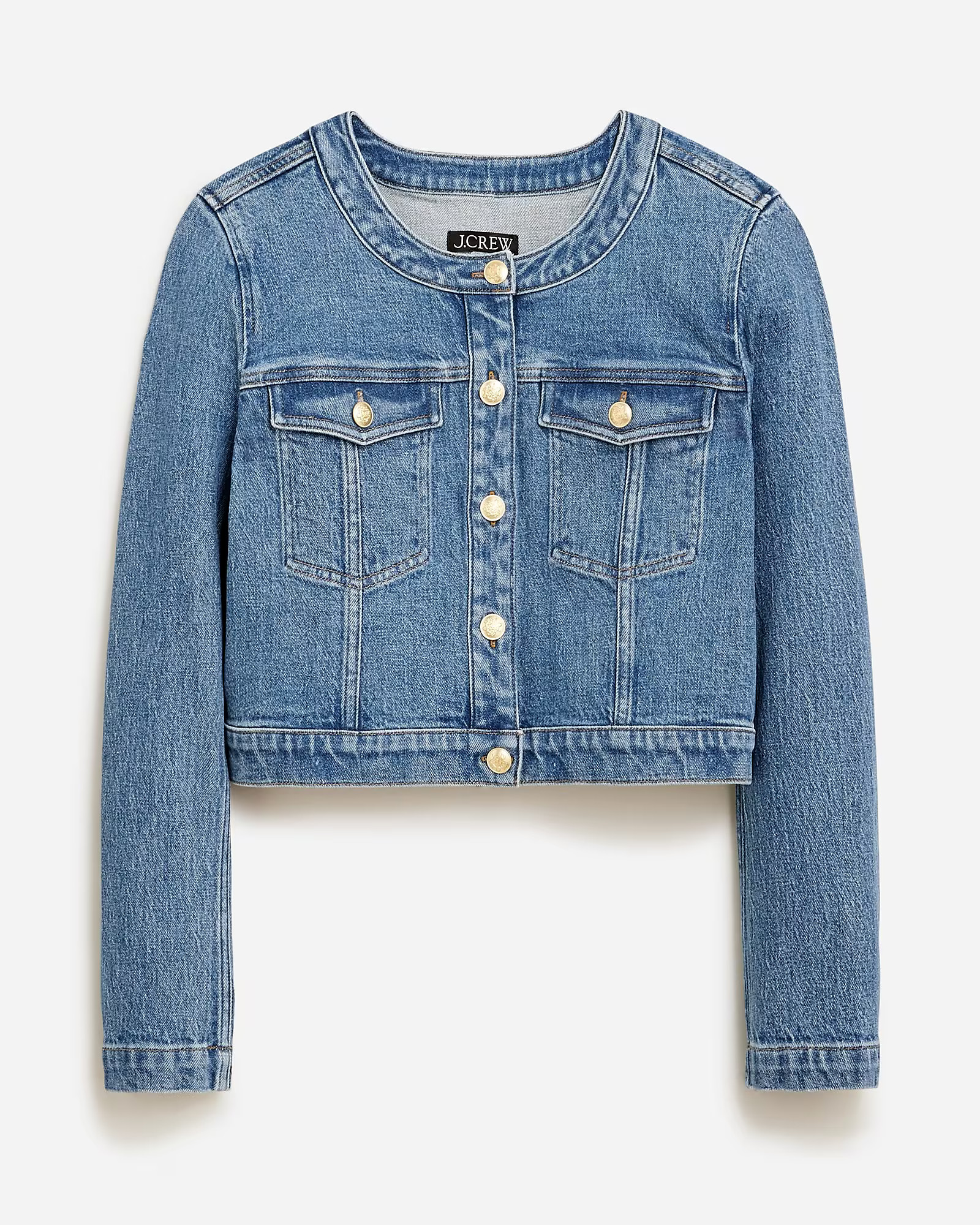 Louisa patch-pocket lady jacket in denim | J. Crew US