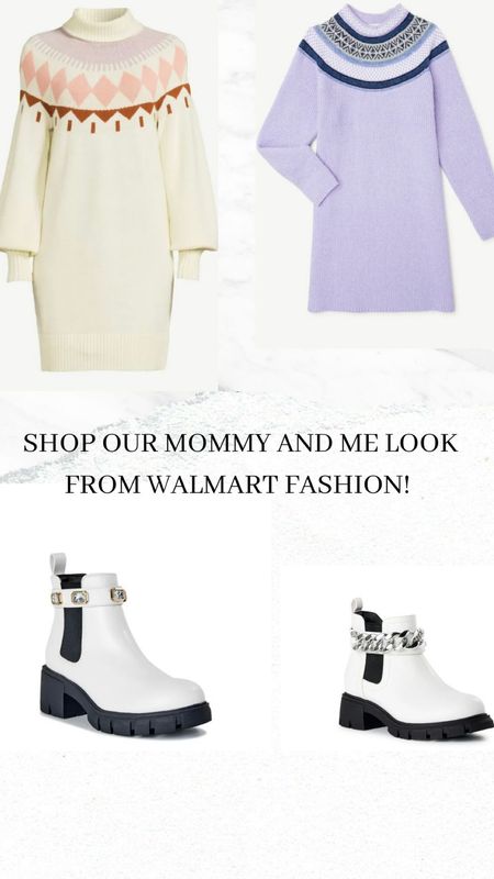 Free Assembly has the cutest winter apparel! These sweater dresses are to die for! Linking the entire look here! #WalmartPartner #WalmartFashion @walmartfashion 

#LTKfamily #LTKGiftGuide #LTKkids