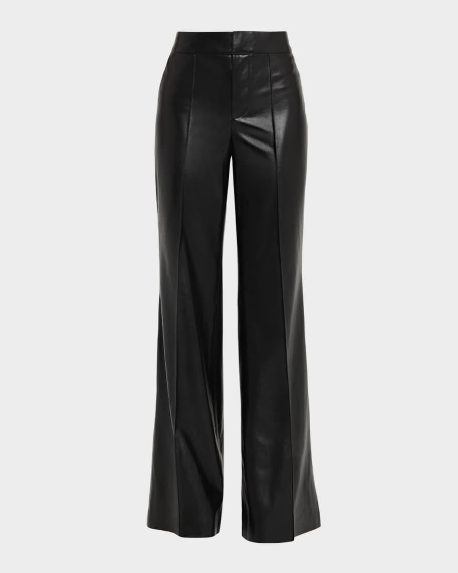 Alice + Olivia Dylan Vegan Leather Wide-Leg Pants | Neiman Marcus