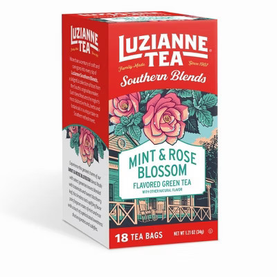 Luzianne Southern Blends Mint & Rose Flavored Herbal Tea Bags, 18ct Box (Pack of 1) | Target