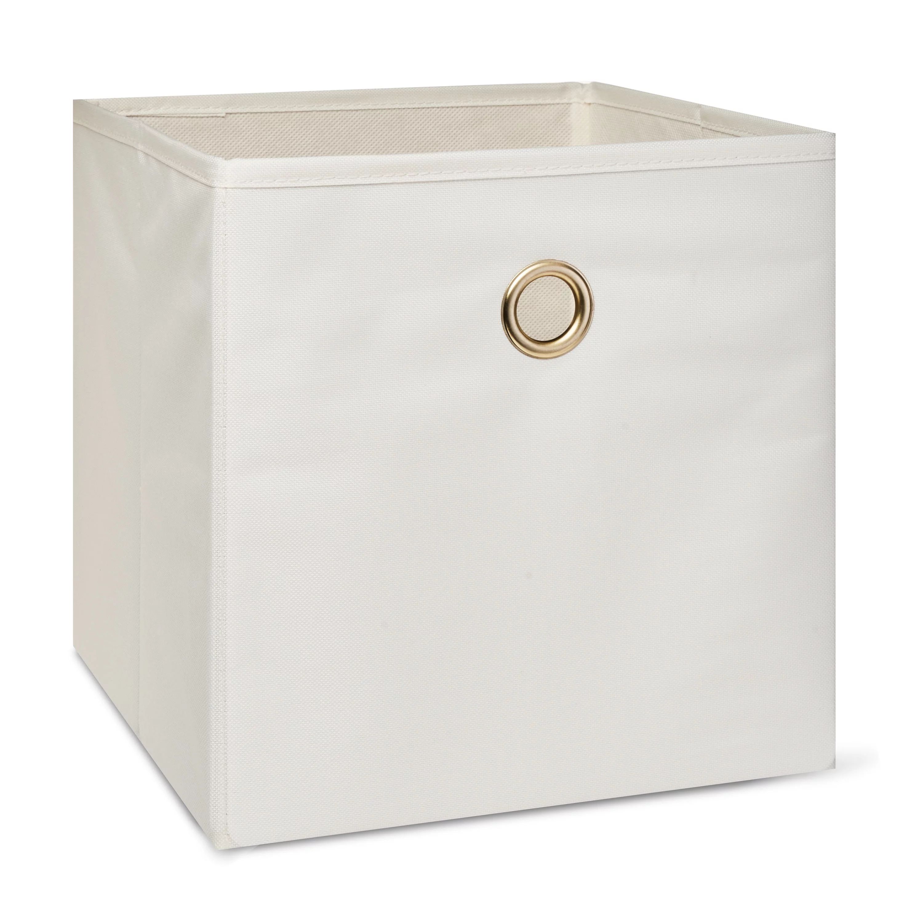 Mainstays Collapsible Fabric Cube Storage Bins, 4 Pack, Vanilla Dream | Walmart (US)