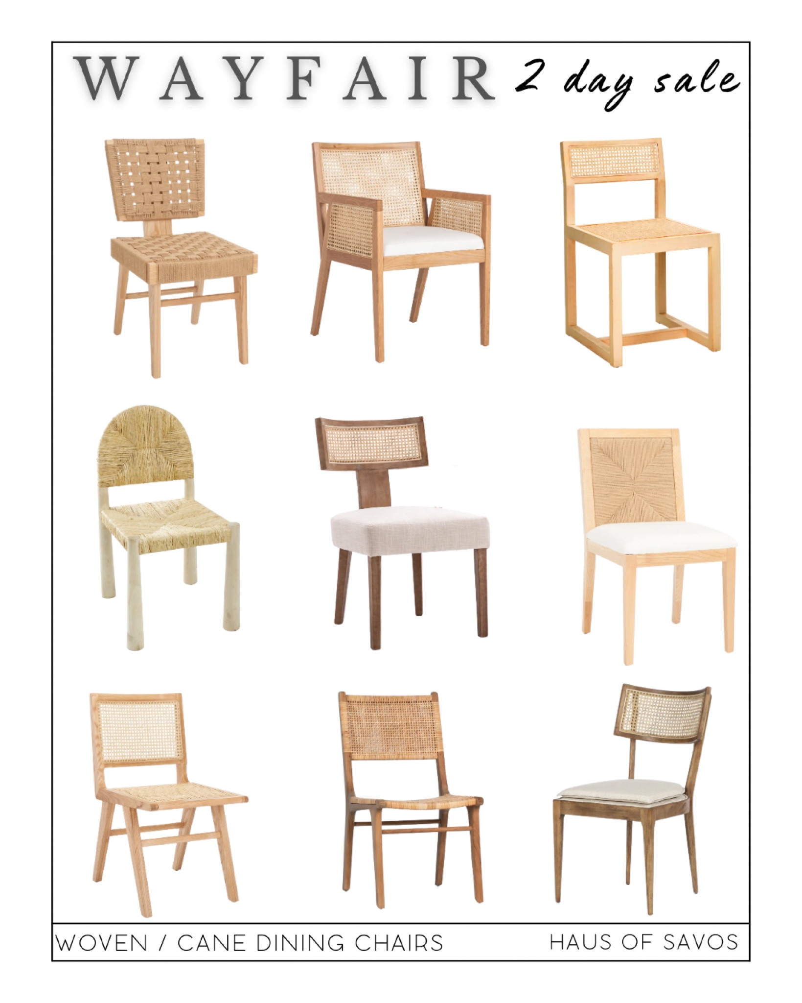 Wayfair woven 2025 dining chairs