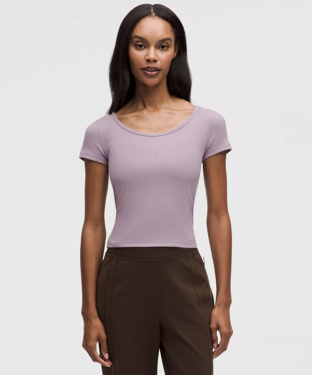 Hold Tight Micro-Rib Cross-Back T-Shirt
 | lululemon UK