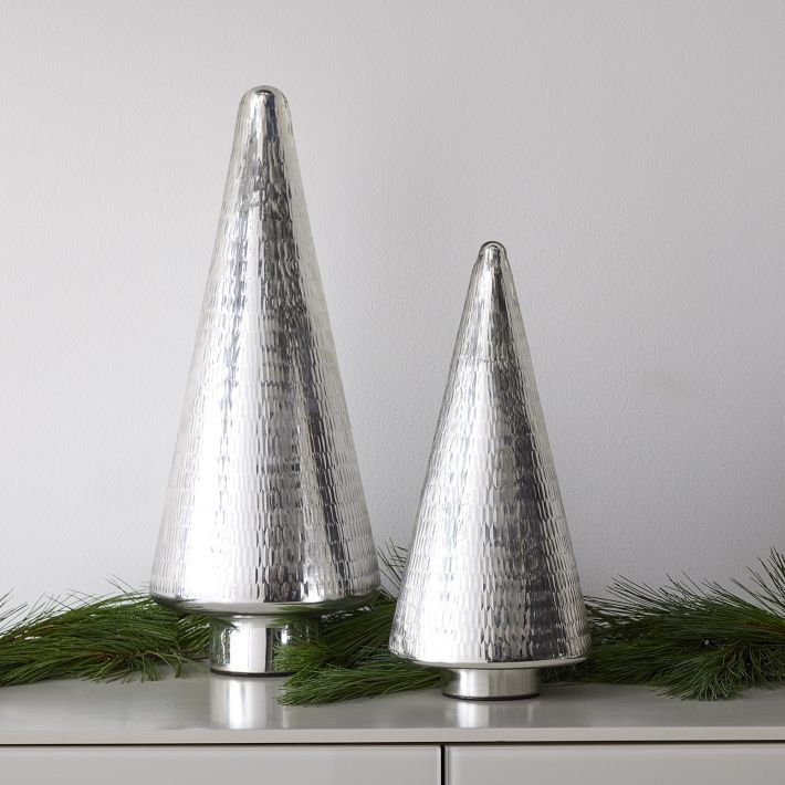 Hammered Glass Tree Objects - Silver | West Elm (US)