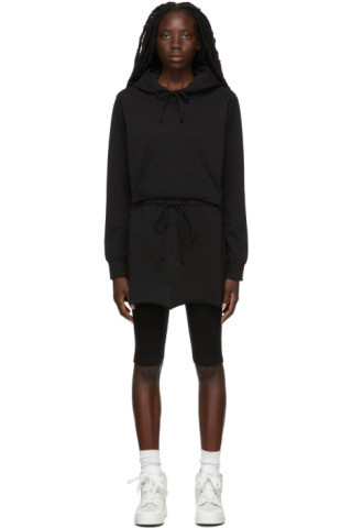 Black Unbrushed Hoodie Dress | SSENSE