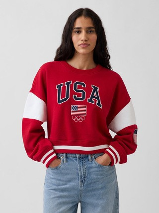 Team USA Oversized Crop Sweatshirt | Gap (US)
