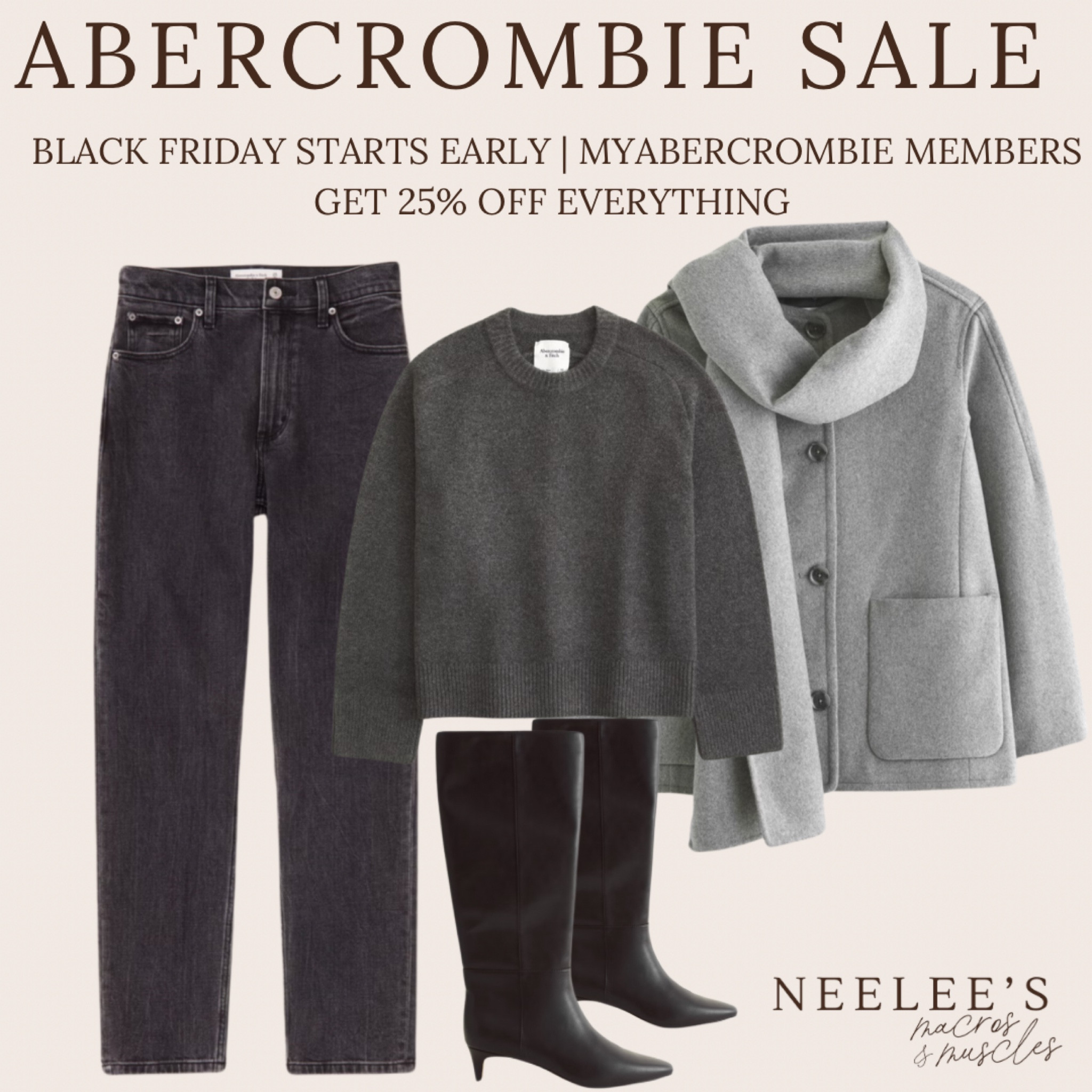 🎉 Abercrombie’s Black Friday sale is almost here! Enjoy 25% off everything + 15% off all YPB from 11/27-12/1! 🙌 But wait—myAF Members get early access from 11/25-11/26! 👀

This is the perfect time to grab your essentials—stock up on basics, snag those holiday pieces, and get the jeans you’ve been eyeing! Don’t miss out on these amazing deals! 🖤 #AbercrombieSale #BlackFridayDeals #MyAFMembers #HolidayStyle #JeansForDays

#LTKOver40 #LTKSaleAlert #LTKCyberWeek