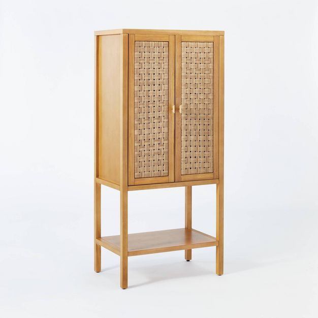 66&#34; Palmdale Woven Door Cabinet Natural - Threshold&#8482; designed with Studio McGee | Target