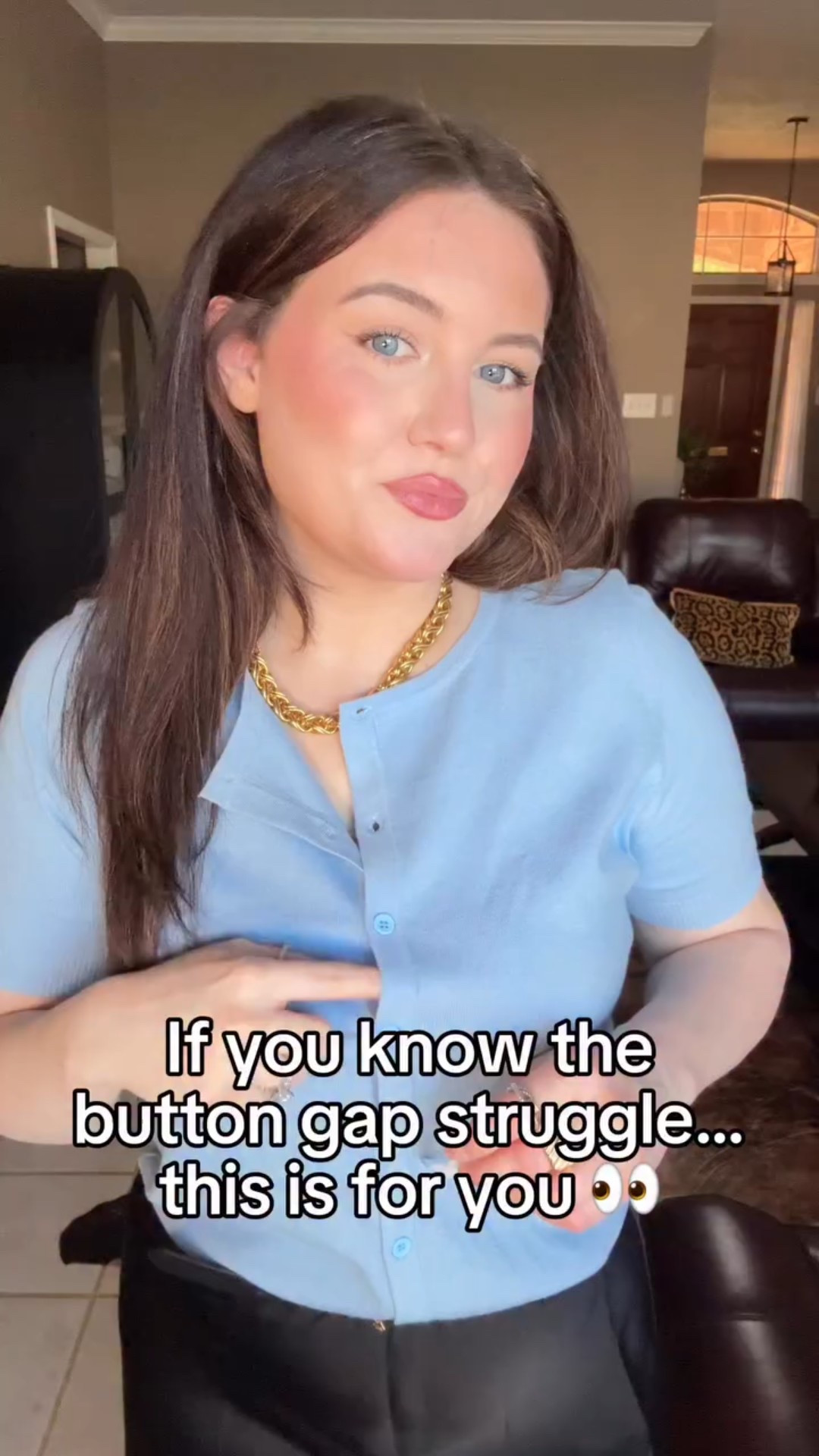 Button gaps? Not on my watch 😏✨
Fashion tape is my secret weapon for keeping button-downs perfectly in place — quick, easy, and totally outfit-saving. If you struggle with gaping shirts, this little hack will change your life!

#FashionTape #ButtonGapFix #OutfitHack #StyleTips #FashionHack #OOTD #ClosetHacks #WardrobeFix #fyp #EverydayStyle #FashionTips

#LTKStyleTip #LTKFindsUnder50 #LTKWorkwear