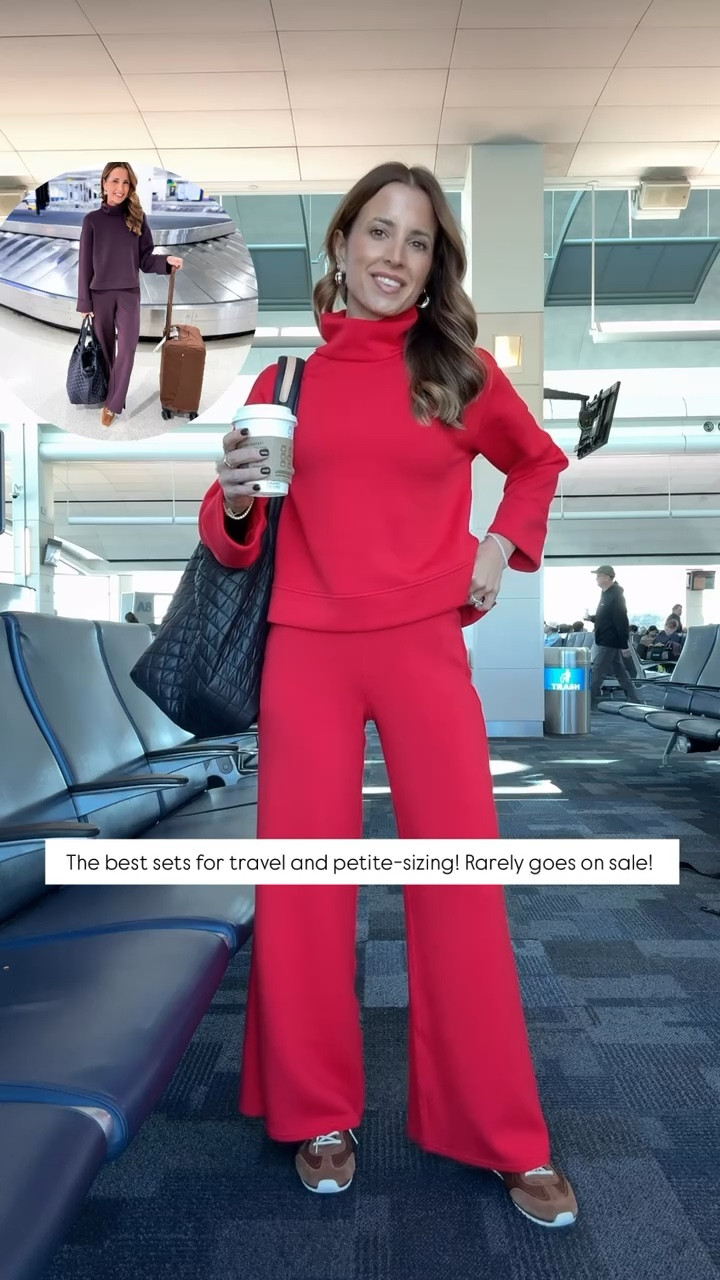 Spanx matching set in XS top and XS petite pants. MZ Wallace large tote - the best! Tory Burch suede sneakers, feels like you’re walking on a cloud! I went up half a size. My travel outfit. 


#LTKHoliday #LTKTravel #LTKootd