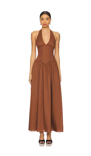 MORE TO COME Bexley Maxi Dress in Brown. - size M | Revolve Clothing (Global)