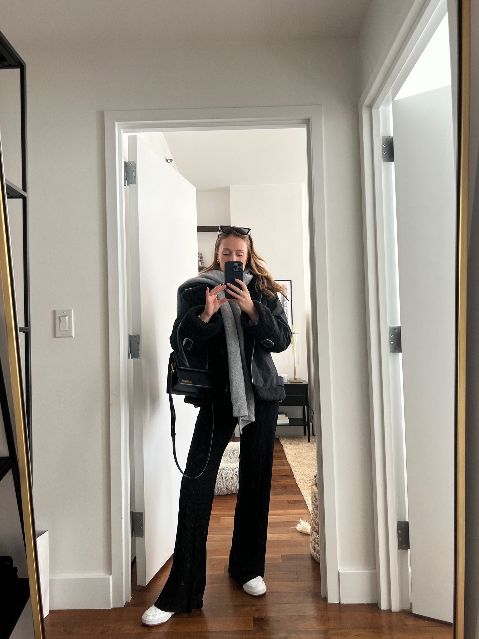 Comfy black and grey late fall outfit featuring my all time favorite comfy pants.!! 

#LTKSeasonal #LTKstyletip