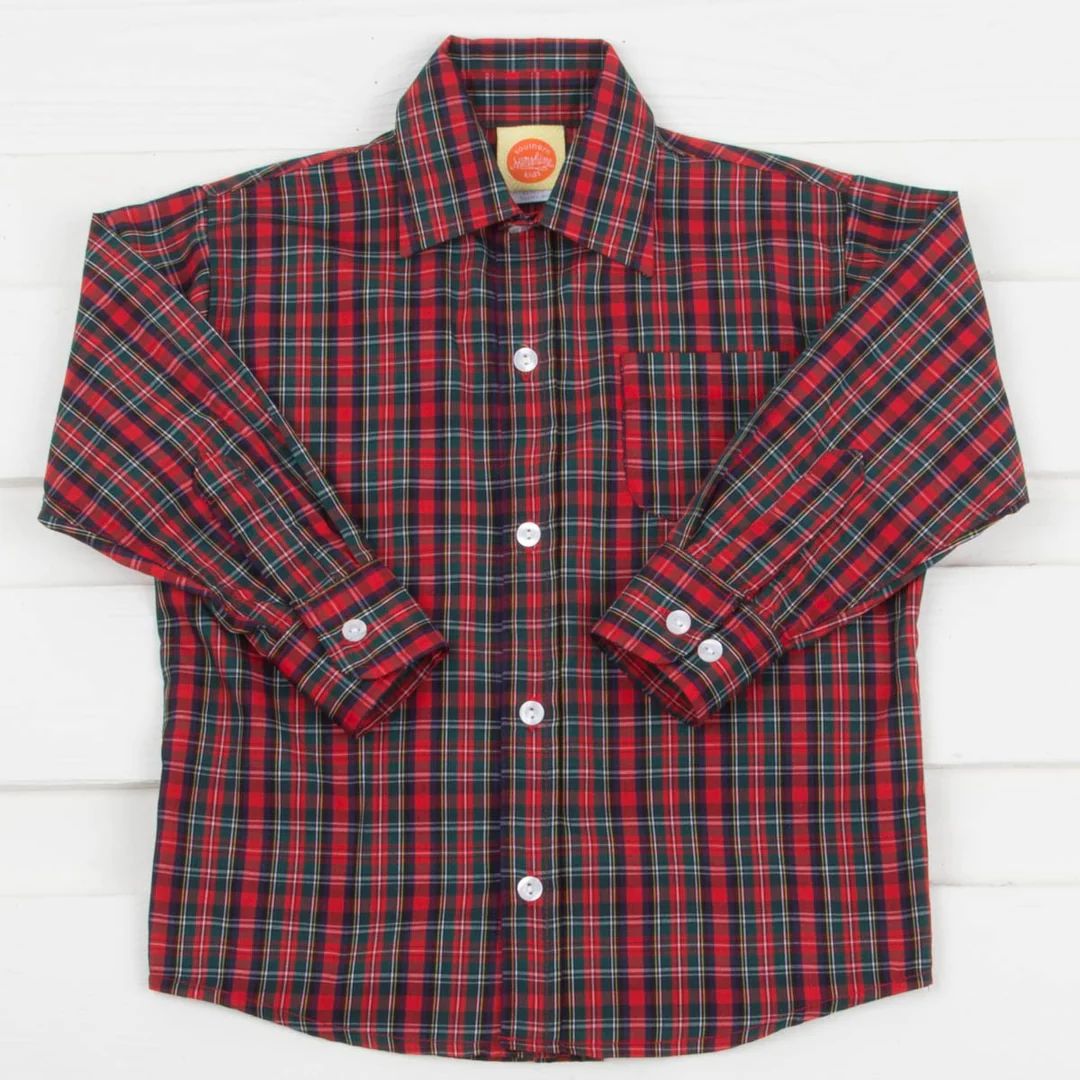 Christmas Eve Plaid Button Down | Classic Whimsy