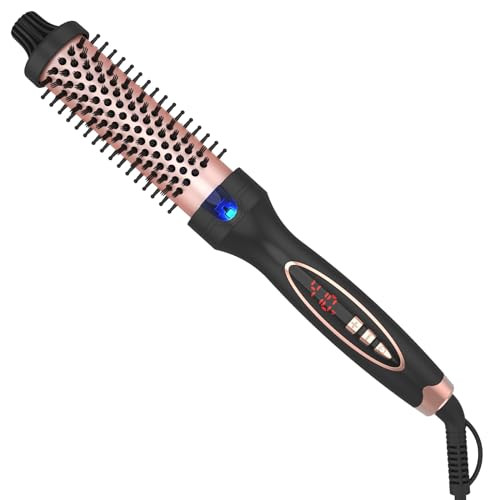 Curling Iron Thermal Brush Dual Voltage Travel-Friendly with Digital Display Temperature Ceramic ... | Amazon (US)
