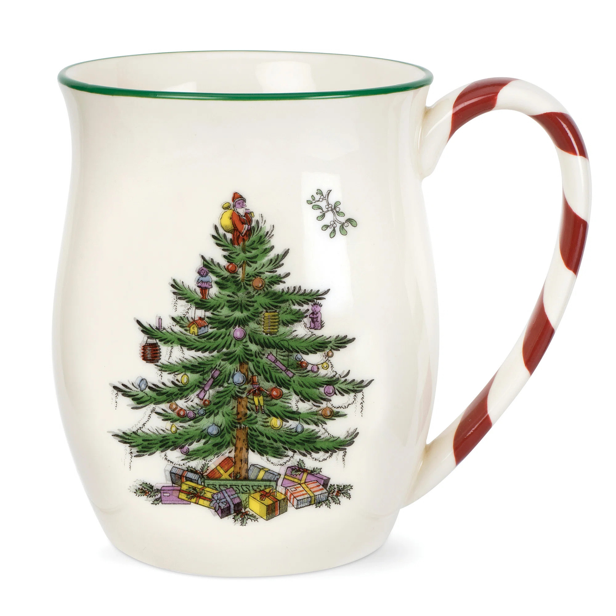 Spode, Christmas Tree - Candy Cane Peppermint Mugs (Set of 4) | Wayfair UK