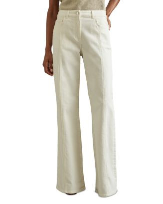 REISS Juniper Mid Rise Flare Jeans in Ecru  | Bloomingdale's Women | Bloomingdale's (US)