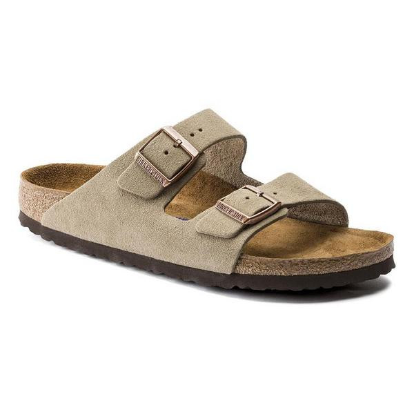 Women's BIRKENSTOCK Arizona Soft Footbed Sandals 41 Taupe Suede | Scheels Sports