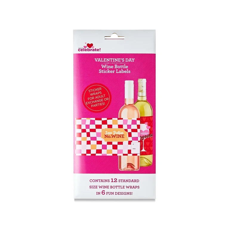 Valentine's Day Wine Bottle Labels, 12 Count, by Way To Celebrate | Walmart (US)