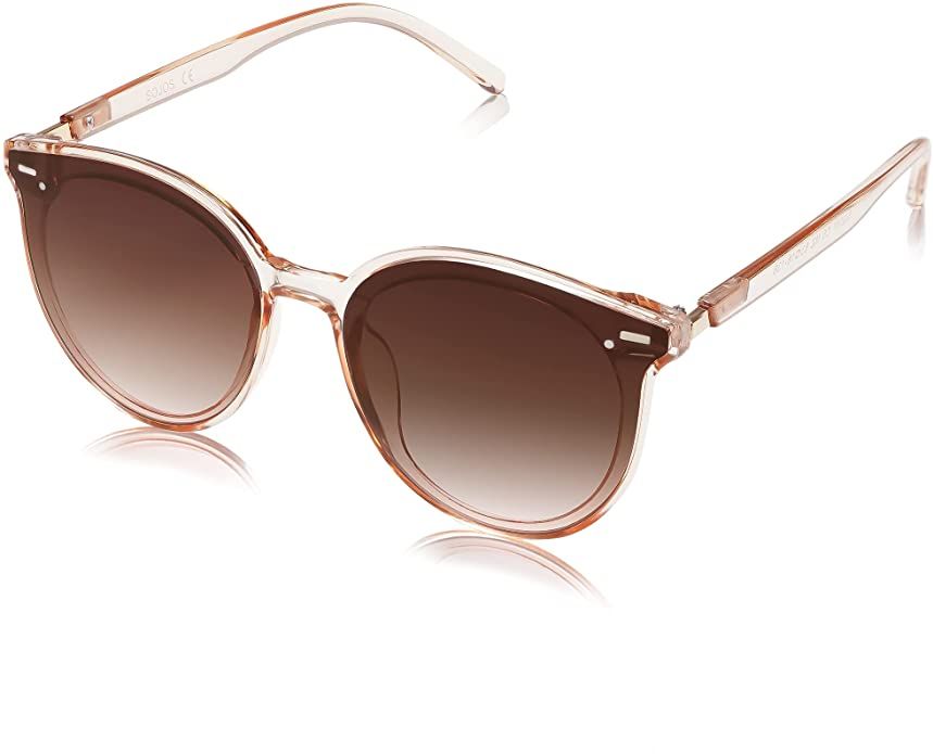 SOJOS Classic Round Sunglasses for Women Men Retro Vintage Shades Large Plastic Frame Sunnies SJ2... | Amazon (US)