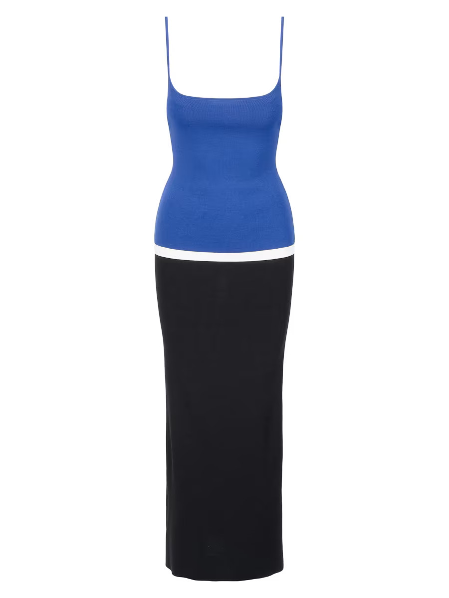 Staud Ignacio Colorblocked Body-Con Dress | Saks Fifth Avenue | Saks Fifth Avenue