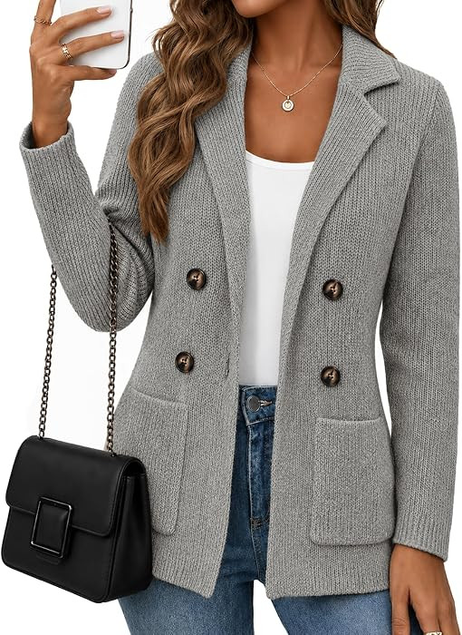 CiCiBird Womens Fall Cardigan Business Casual Knit Sweater Blazer | Amazon (US)