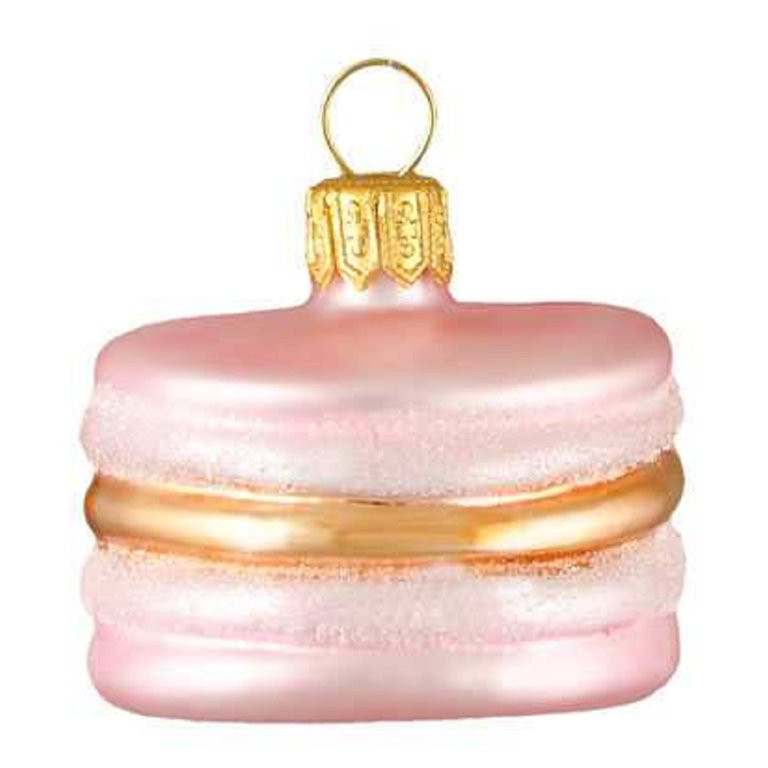 Mini Pink French Macaron Polish Glass Christmas Ornament Macaroon Dessert Food | Walmart (US)