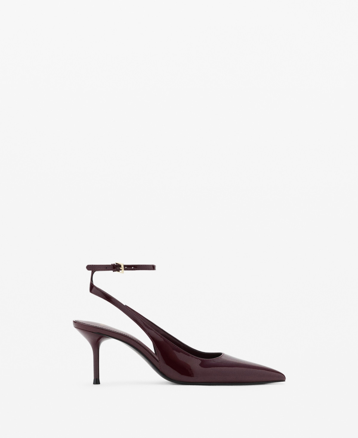 Mango Women's Patent Heeled Shoes - Burgundy | Macy's