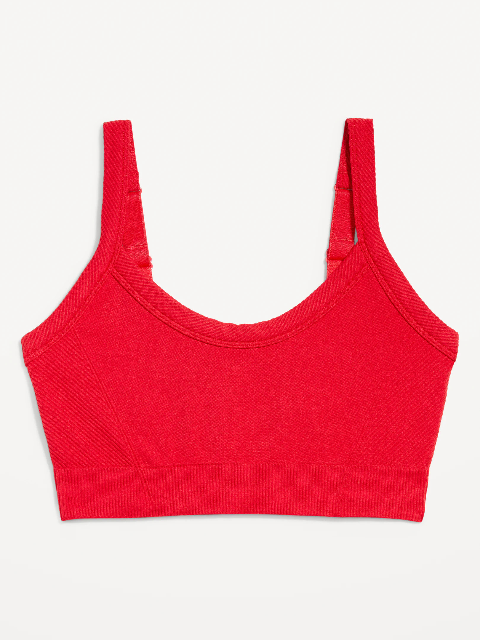 Light Support Fluid Seamless Ribbed Sports Bra | Old Navy (US)