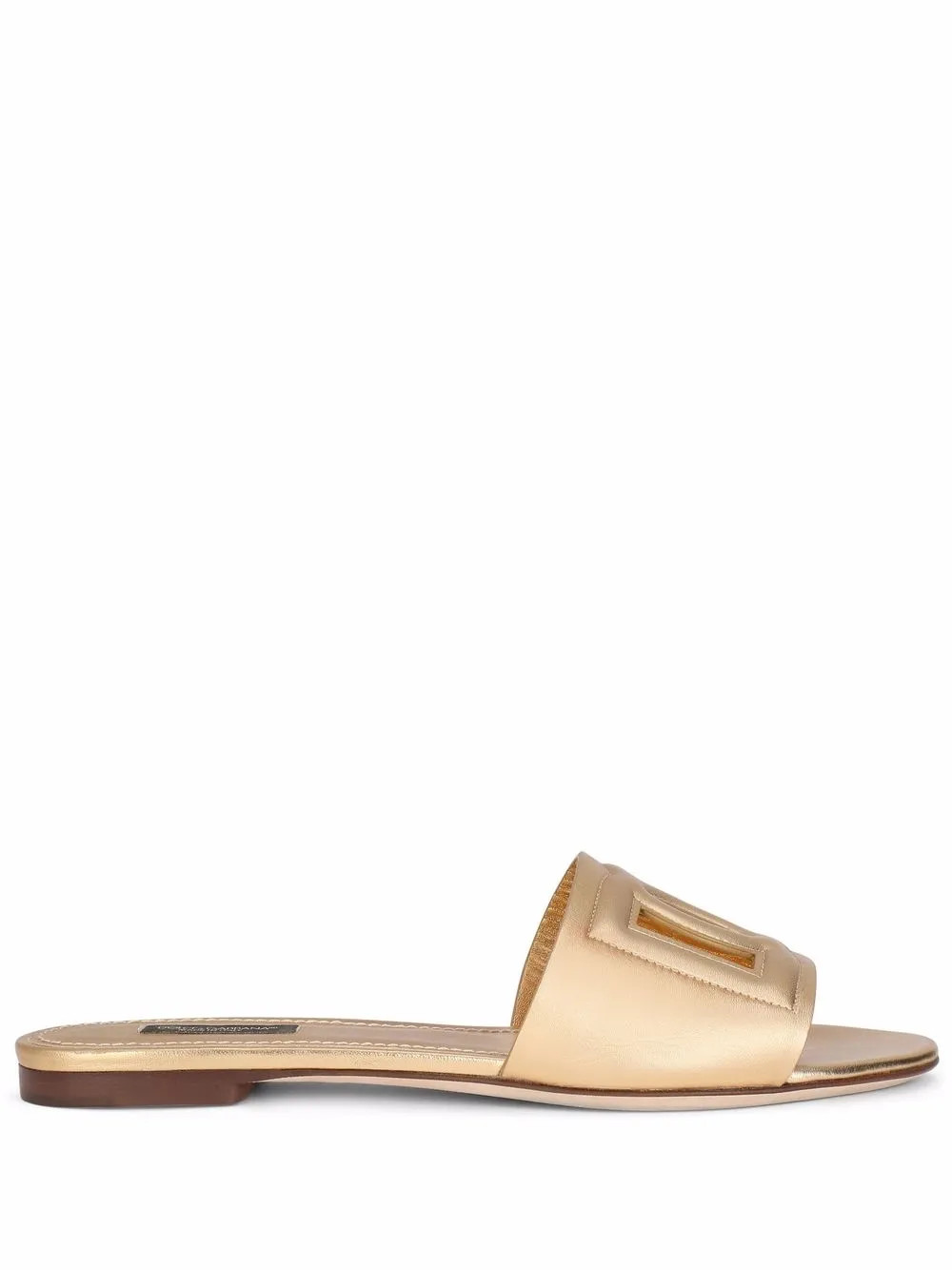 Dolce & Gabbana DG-logo Leather Sandals - Farfetch | Farfetch Global