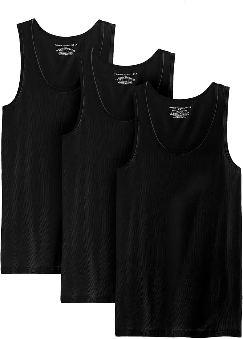 Tommy Hilfiger Men's 3-Pack Cotton Undershirt Tank | Amazon (CA)