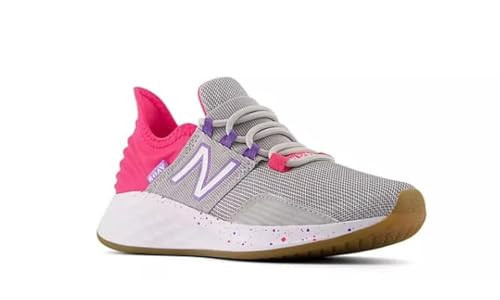 New Balance Kid's Fresh Foam Roav Running Shoe, Raincloud/Hi-Pink/Violet Crush, 2.5 M Little Kid | Amazon (US)