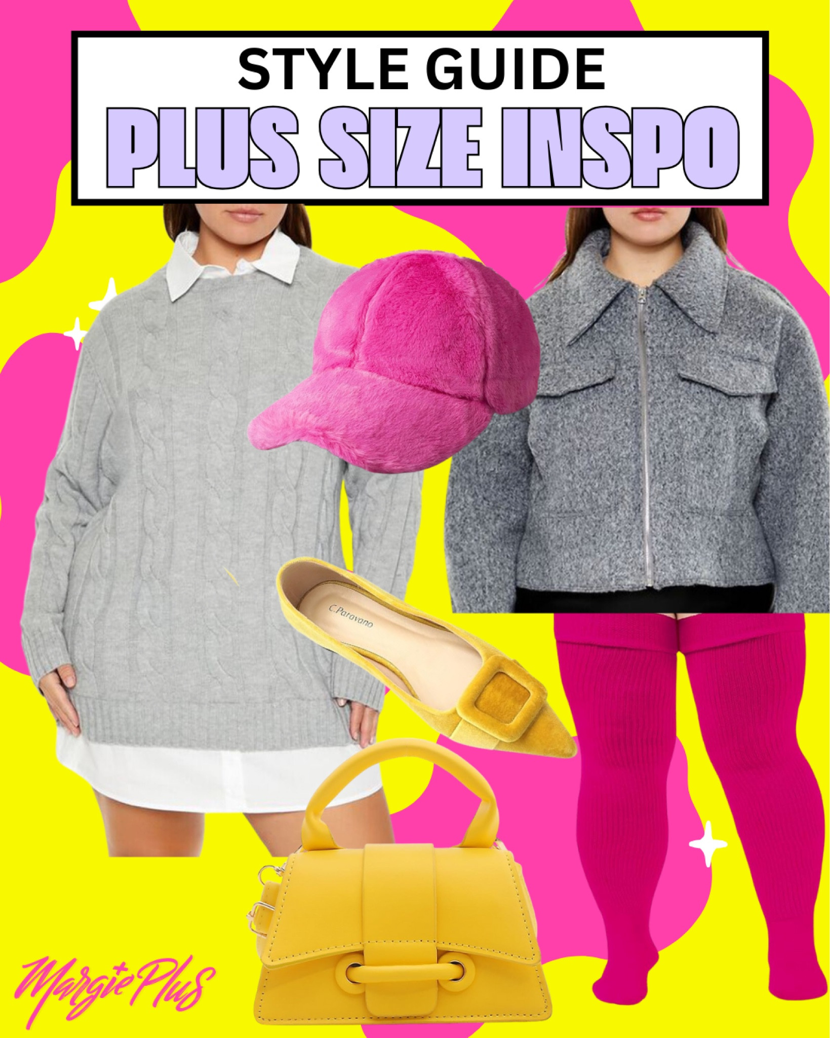 PLUS SIZE Style Inspo I wanted to play with grey and pink! I love these thigh highs that come in every color and this school girl look is super fun for the new year 

#LTKStyleTip #LTKPlusSize