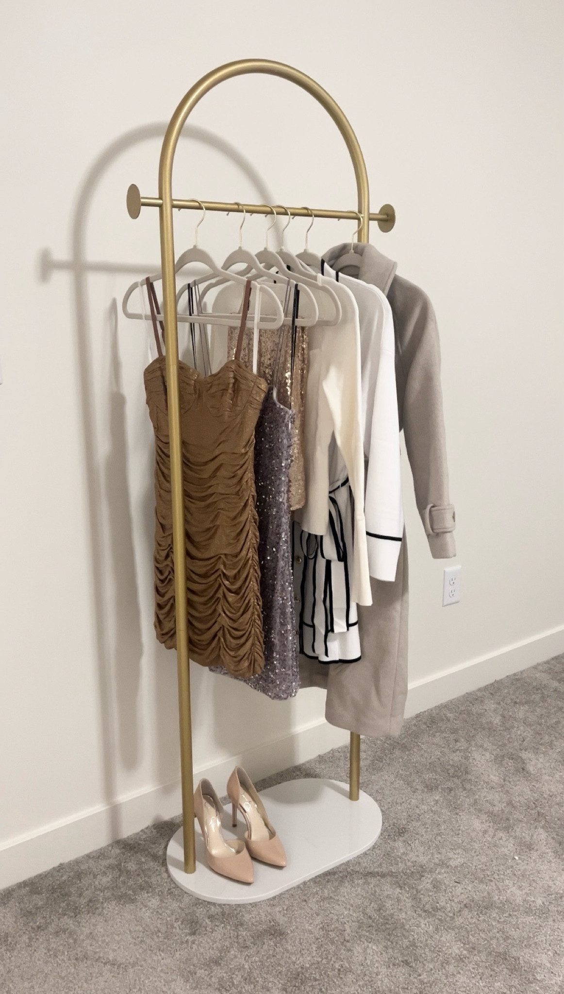 Gold & Marble Clothing Rack
🤍
This is beautiful! There are 3 sizes, I got the medium one. Extremely easy to assemble!
I also linked my velvet hangers because they are the best quality and value I have found. 30 hangers for $9! 
*Not only do velvet hangers make your closets look so much prettier but they also are amazing because your clothes don’t slide off…EVER. All your clothes just stay put. ✨

#LTKstyletip #LTKGiftGuide #LTKhome