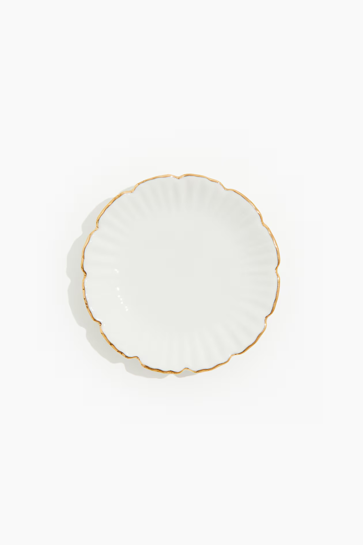 Porcelain Mini Plate - White/gold-colored - Home All | H&M US | H&M (US + CA)