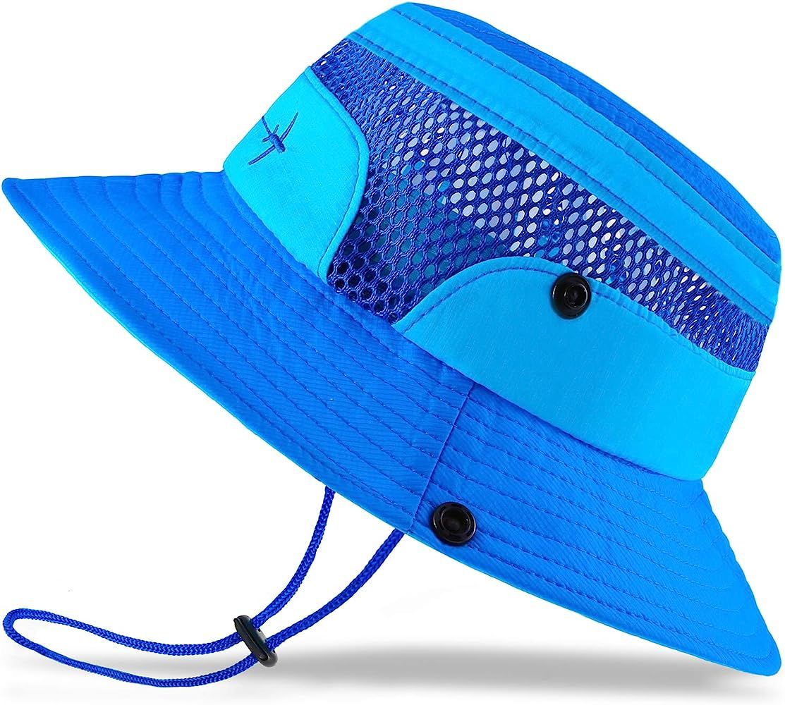 Baby Sun Hat Toddler Sun Hat Kids Breathable Bucket Sun Protection Hat | Adjustable, Stay-on Chin... | Amazon (US)