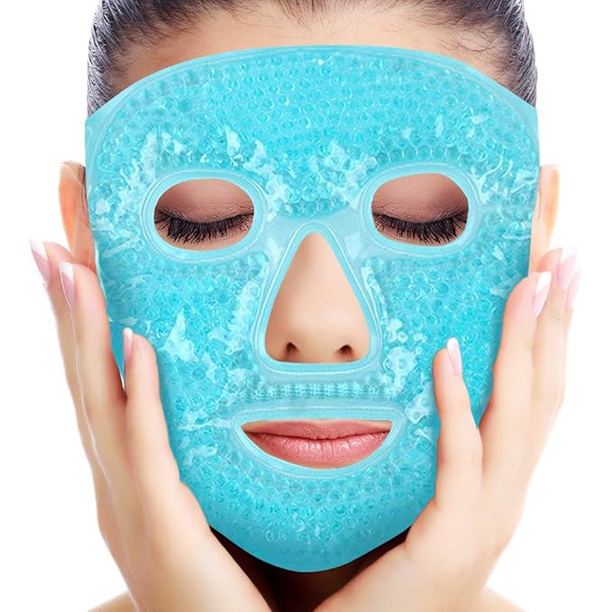 Hot and Cold Gel Face Mask by Soothing Company - Pain Relief for Migraines - Ice Gel Freezer Face... | Amazon (US)