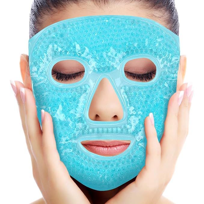 Hot and Cold Gel Face Mask by Soothing Company - Pain Relief for Migraines - Ice Gel Freezer Face... | Amazon (US)