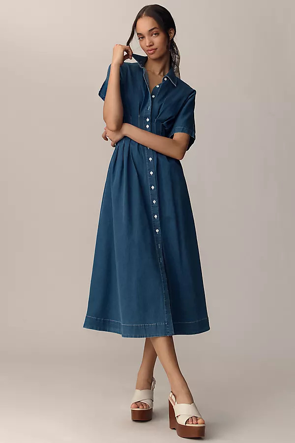 The Tobie Denim Shirt Dress by Exquise | Anthropologie (US)