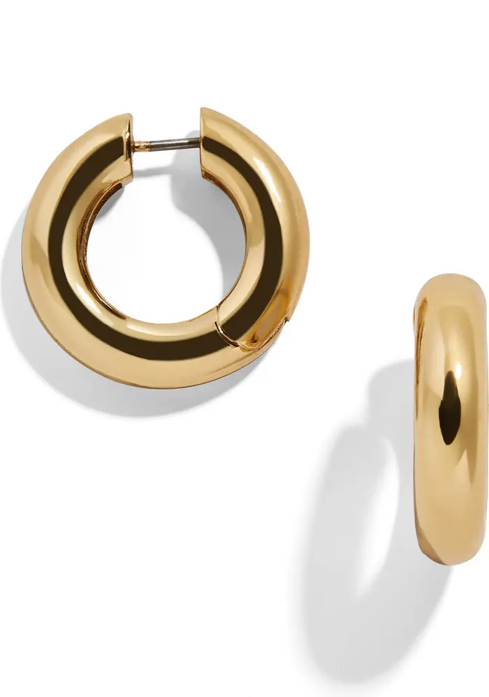 BaubleBar Dalilah Small Tube Huggie Hoops | Nordstrom | Nordstrom