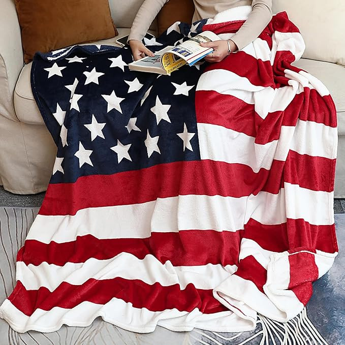 Sviuse American Flag Blanket, Twin Size USA Throw, Red White and Blue USA Flag Blankets Citizensh... | Amazon (US)