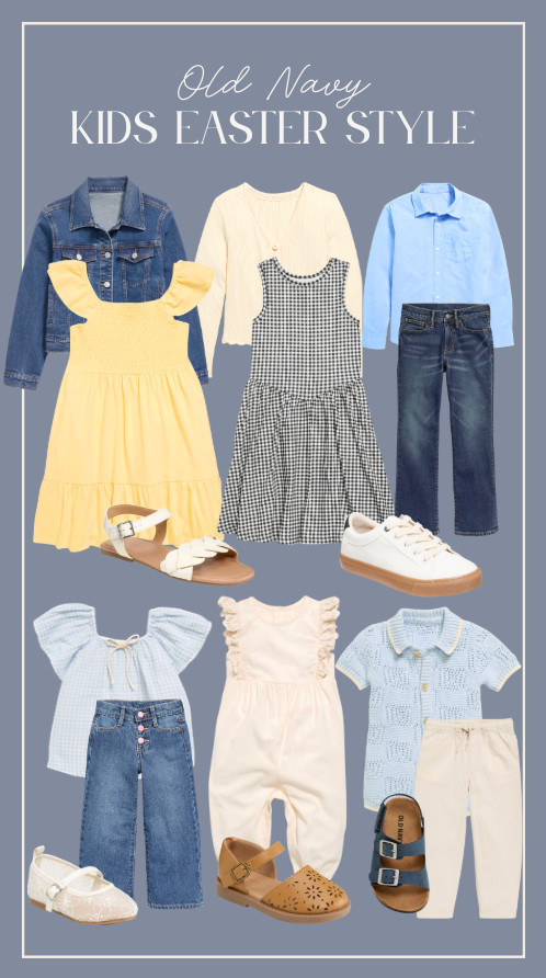 Sharing some really cute kids Easter outfit finds from Old Navy this year. Think soft pastels, gingham dresses, denim jackets, and easy spring outfits that work for church, brunch, egg hunts, or family photos.

Affordable pieces that still feel classic and special for Easter morning.

#LTKkids #LTKspring #EasterOutfits #KidsStyle #SpringKidsFashion 

 