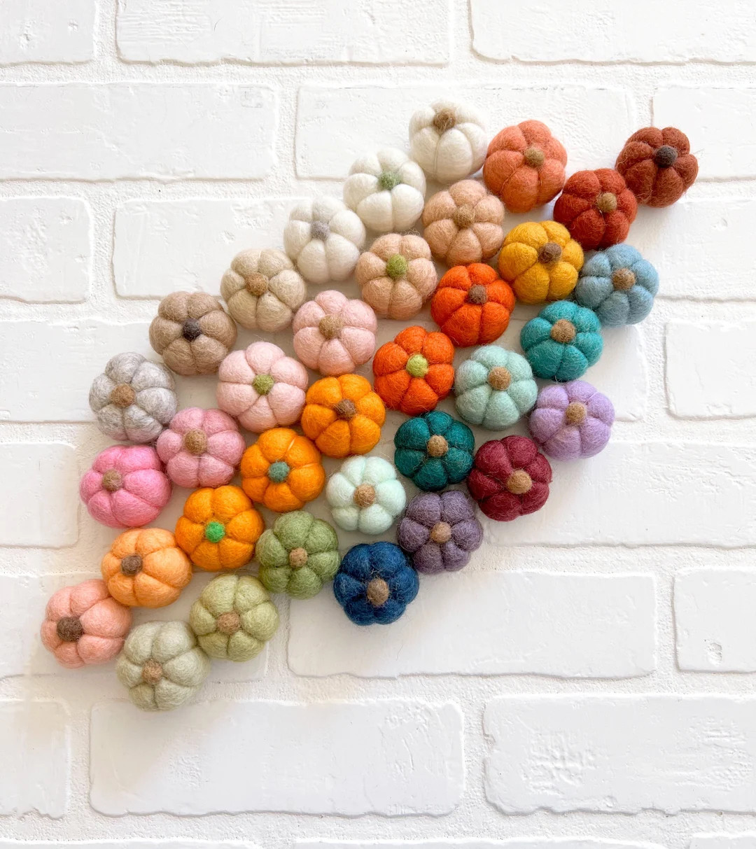 Mix + Match Small Felt Pumpkins | Fall Decor | Vase Filler, Table Scatter, Tiered Tray Decor | Ne... | Etsy (US)