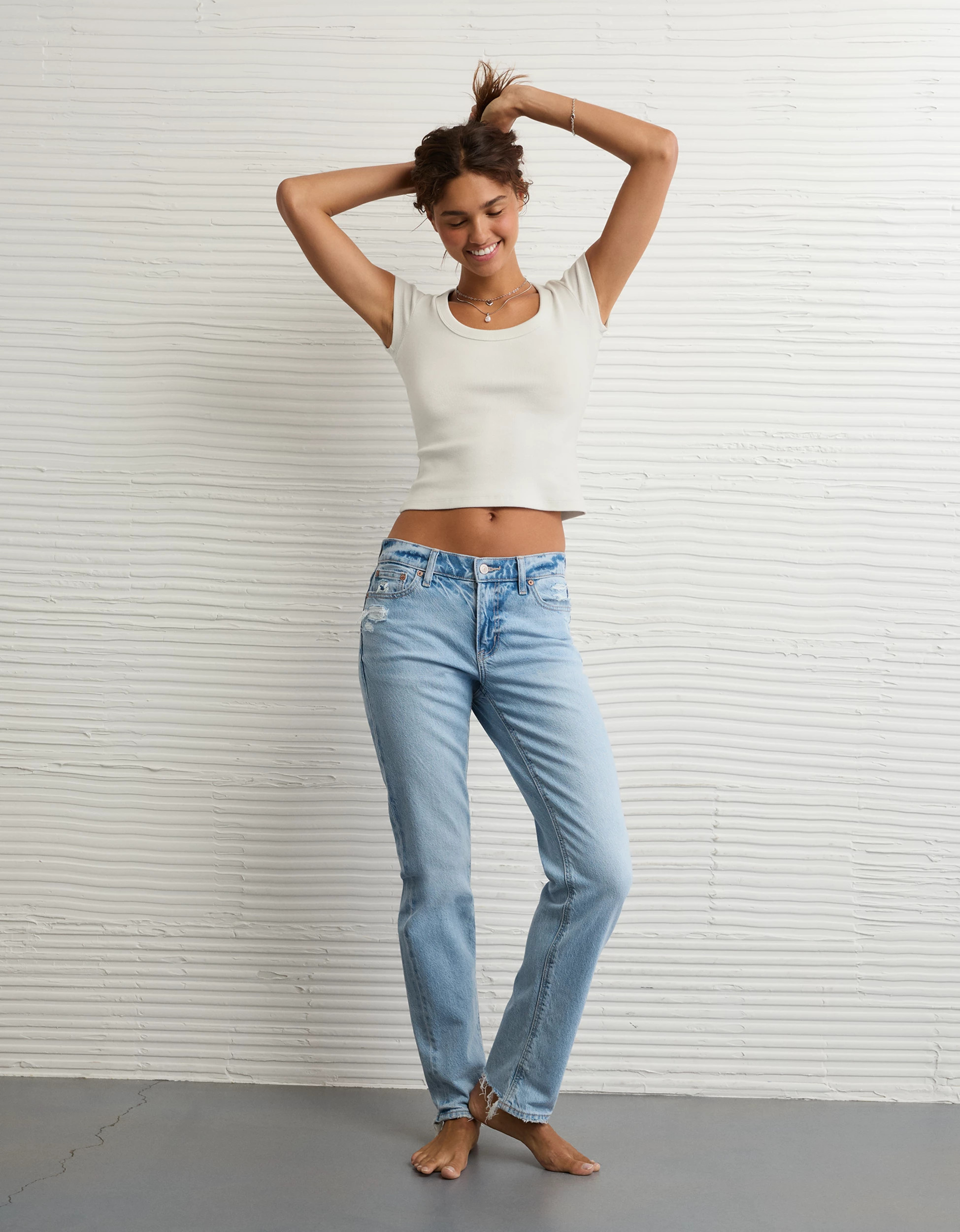 AE Scoop Neck Hey Baby Tee | American Eagle Outfitters (US & CA)