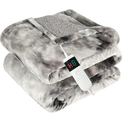 Heated Blanket Electric Throw, Heating Blanket Soft Sherpa Flannel Throw, Heat Blankets for Home & Office Machine Washable Overheating Protection 8 Ho | Wayfair North America