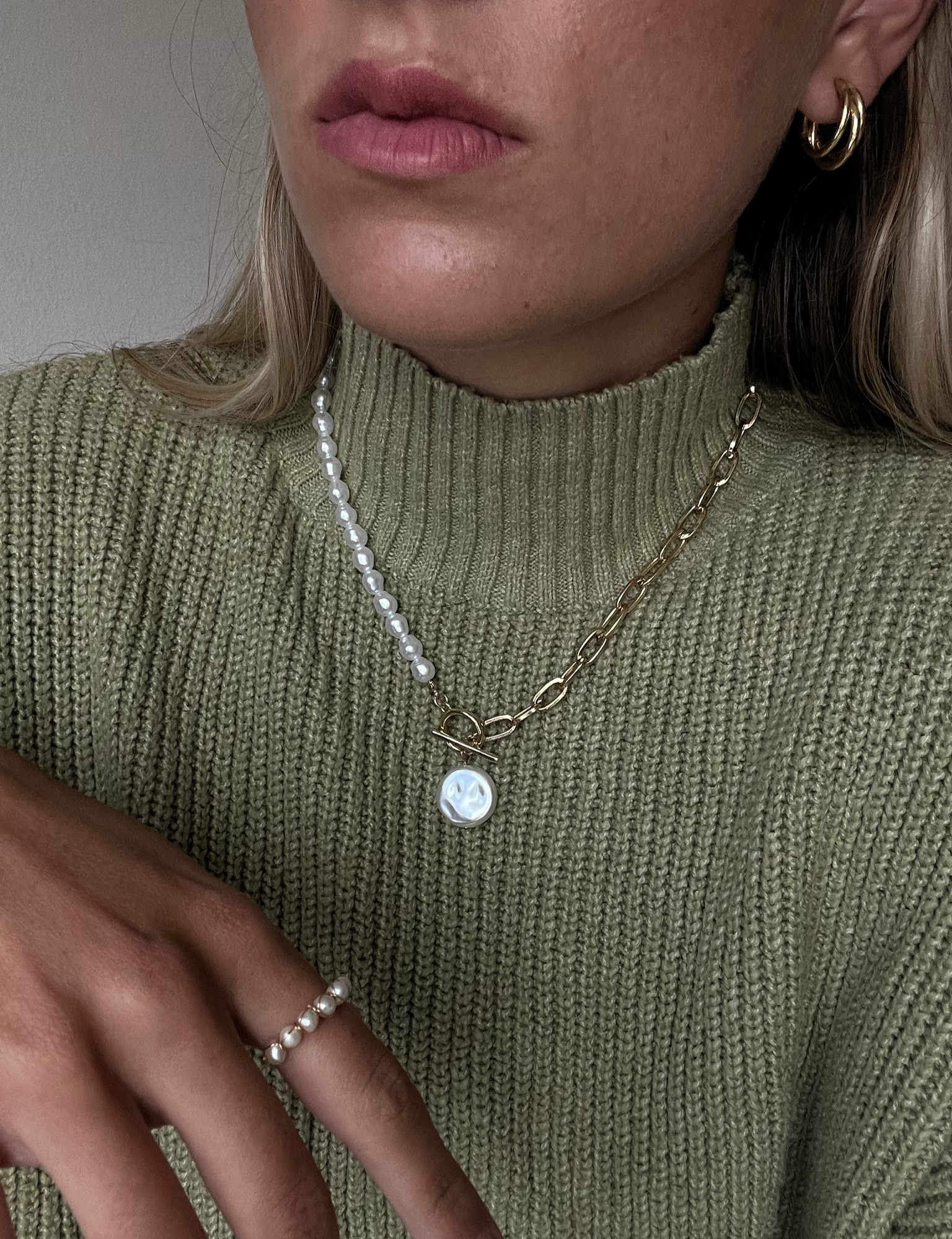 PEARLS!! Love this necklace from SHEIN with gold and pearls! Plus the color of this sweater 😍

#LTKunder50 #LTKSeasonal #LTKfit